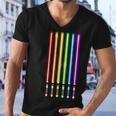 Lgbt Flag Light Swords Saber Gay Pride Men V-Neck Tshirt