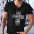 Lion Cross Men V-Neck Tshirt