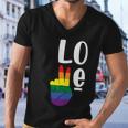 Love Peace Lgbt Gay Pride Lesbian Bisexual Ally Quote Men V-Neck Tshirt