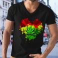 Love Weed Medical Marijuana Tshirt Men V-Neck Tshirt