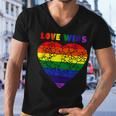 Love Wins Heart Men V-Neck Tshirt