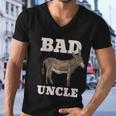 Mens Badass Uncle Funny Pun Cool Men V-Neck Tshirt