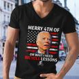 Merry 4Th Of July Biden Bike Bicycle Falls Off Anti Biden V2 Men V-Neck Tshirt