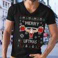 Merry Liftmas Ugly Christmas Men V-Neck Tshirt