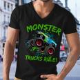 Monster Trucks Rule Tshirt Men V-Neck Tshirt