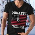 Mullets And Merica Eagle American Flag Fourth 4Th Of July Great Gift Men V-Neck Tshirt