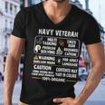 Navy Veteran - 100 Organic Men V-Neck Tshirt