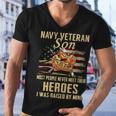 Navy Veteran Son Men V-Neck Tshirt