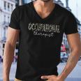 Ot Therapist Leopard Print For Occupational Therapy Men V-Neck Tshirt