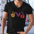 Peace Love Halloween Funny Halloween Quote Men V-Neck Tshirt