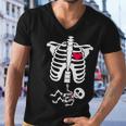 Pregnant Skeleton Ribcage With Baby Costume Men V-Neck Tshirt