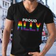 Proud Ally Lgbt Gay Pride Lesbian Bisexual Ally Quote V2 Men V-Neck Tshirt