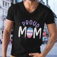 Proud Mom Bi Gender Flag Gay Pride Mothers Day Lgbt Bigender Great Gift Men V-Neck Tshirt