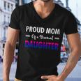 Proud Mom Of A Bisexual Daughter Lgbtq Pride Mothers Day Gift V2 Men V-Neck Tshirt