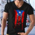 Puerto Rico Flag Drip Men V-Neck Tshirt