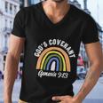 Rainbow Gods Covenant Bible Funny Christian Lover Men V-Neck Tshirt