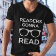 Reading Pun Humor Men V-Neck Tshirt