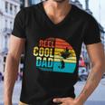 Reel Cool Dad Fathers Day Funny Fishing Papa Men V-Neck Tshirt