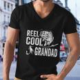 Reel Cool Grandad Fishing Funny Fathers Day Men V-Neck Tshirt