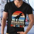 Roaring Into 3Rd Grade Dinosaur Back To School Men V-Neck Tshirt