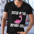 Sister Of The Birthday Girl Dinosaur Matching Family Party Men V-Neck Tshirt