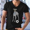 Soccer Gift Idea Fans- Sporty Dog Coach Hound Men V-Neck Tshirt