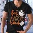 Stylish Leopard Halloween Fab-Boo-Lous Ghost Tshirt Men V-Neck Tshirt