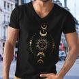 Sun And Moon Boho Celestial Tshirt Men V-Neck Tshirt