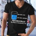 Technically The Glass Is Completely Full Funny Science Men V-Neck Tshirt