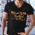 Thankful Thanksgiving Fall Autumn Leaves Tshirt Men V-Neck Tshirt