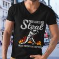 Thou Shall Not Steal Unless You Can Beat The Throw Baseball Tshirt Men V-Neck Tshirt