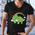 Triceratops Dinosaur Men V-Neck Tshirt