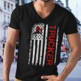 Trucker Trucker American Flag Truck Driver Shirt Truck Driver Men V-Neck Tshirt