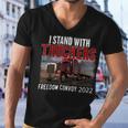 Trucker Trucker Support I Stand With Truckers Freedom Convoy _ Men V-Neck Tshirt