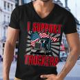 Trucker Trucker Support I Support Truckers Freedom Convoy Men V-Neck Tshirt