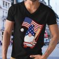 Usa Flag Gnome Graphic 4Th Of July Plus Size Shirt Men V-Neck Tshirt