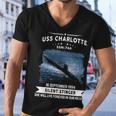 Uss Charlotte Ssn Men V-Neck Tshirt