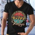 Vintage 1972 Birthday 50 Years Of Being Awesome Emblem Men V-Neck Tshirt