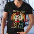 Vintage 1975 Birthday Gift For Women 47 Year Old Birthday Men V-Neck Tshirt