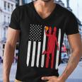 Vintage American Flag American Basketball League Basketball Player Men V-Neck Tshirt