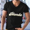 Vintage Blonde Logo Men V-Neck Tshirt
