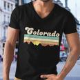 Vintage Colorado Mountain Sunset Tshirt Men V-Neck Tshirt