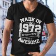 Vintage Crown Made In 1972 50 Years Of Being Awesome 50Th Birthday Men V-Neck Tshirt
