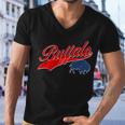 Vintage New York Buffalo Football Logo Men V-Neck Tshirt