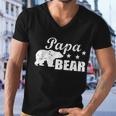 Vintage Papa Bear Tshirt Men V-Neck Tshirt