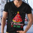 Watermelon Christmas Tree Christmas In July Summer Vacation Men V-Neck Tshirt