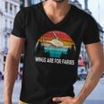 Wings Are For Fairies Funny Helicopter Pilot Retro Vintage Men V-Neck Tshirt