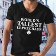 Worlds Tallest Leprechaun Clover Funny St Patricks Day Men V-Neck Tshirt