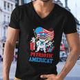 Y American Cat Funny 4Th Of July Men V-Neck Tshirt