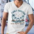 Family Vacation 2022 Palm Tree Florida Fort Myers Beach Men V-Neck Tshirt